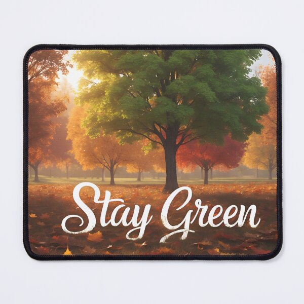 Item preview, Stay green falling autumn theme - strong feeling soft calm warm design designed and sold by denakh.