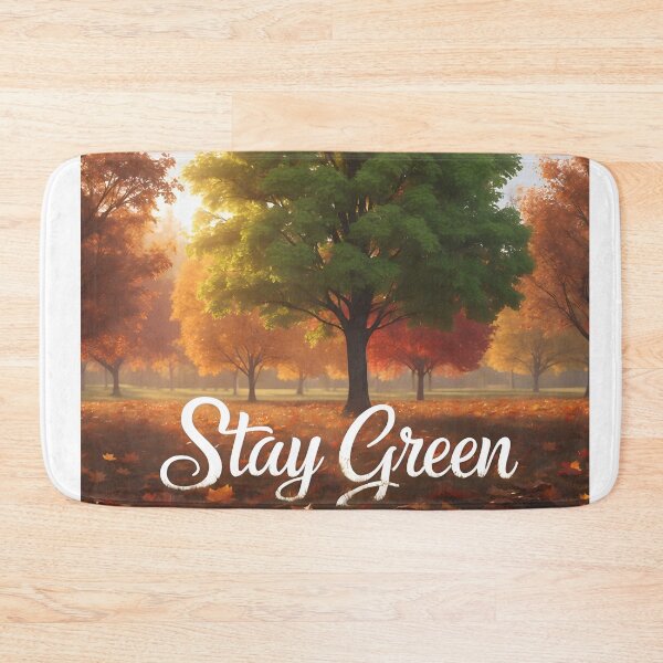 Item preview, Stay green falling autumn theme - strong feeling soft calm warm design designed and sold by denakh.