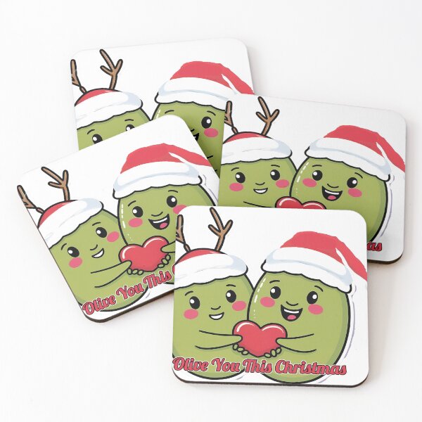 Item preview, Olive You This Christmas – Cute Festive Pun Illustration | Adorable Holiday Couple Design for Stickers, Mugs & Cards designed and sold by PixelForgeX.