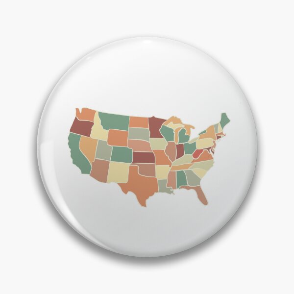 Item preview, USA Map Sticker — Modern Minimal Art designed and sold by iampaulmorris.
