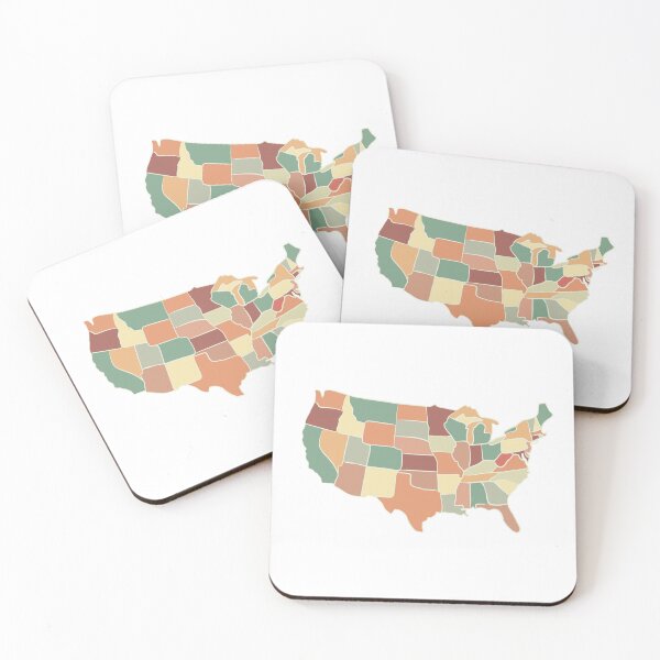 Item preview, USA Map Sticker — Modern Minimal Art designed and sold by iampaulmorris.
