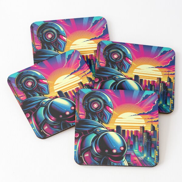 Item preview, Neon city and futuristic Neon robot designed and sold by Dogandesighn.