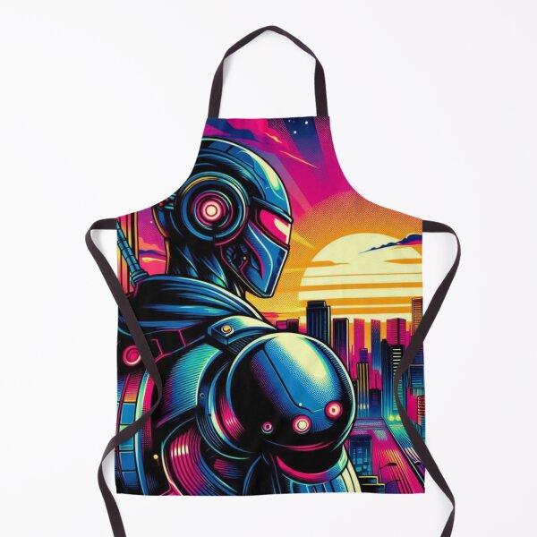 Item preview, Neon city and futuristic Neon robot designed and sold by Dogandesighn.