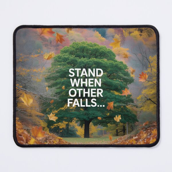 Item preview, Stand when other falls autumn theme - strong feeling encouraging supporting painting designed and sold by denakh.