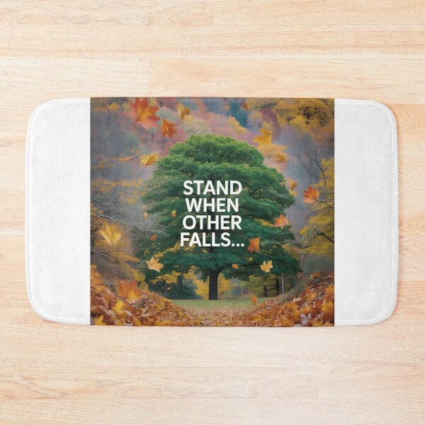 Item preview, Stand when other falls autumn theme - strong feeling encouraging supporting painting designed and sold by denakh.