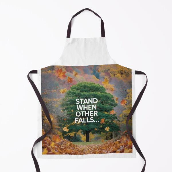 Item preview, Stand when other falls autumn theme - strong feeling encouraging supporting painting designed and sold by denakh.