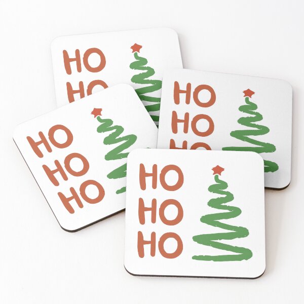 Item preview, Festive Christmas Illustration – HO HO HO with Spiral Tree Holiday Design designed and sold by PixelVibe782.