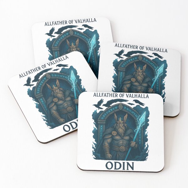 Item preview, Odin Allfather of Valhalla Norse God Illustration designed and sold by NeonPantheon.