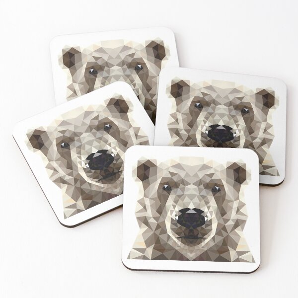 Item preview, Geometric Polar Bear – Low Poly Arctic Art designed and sold by Viepenny.
