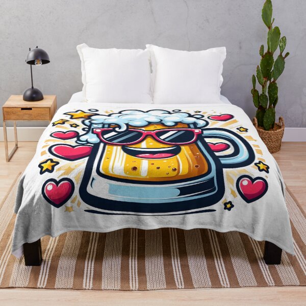 Item preview, Cheerful Beer Mug with Sunglasses - Fun Party Art for Beer Lovers. designed and sold by The-T-In-Retro.