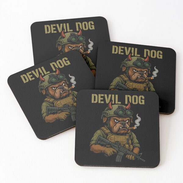 Aperçu de l'œuvre Bulldog tactique des Marines Devil Dog | Modèle conçu par un vétéran des Marines américains créée et vendue par getpressedshirt.