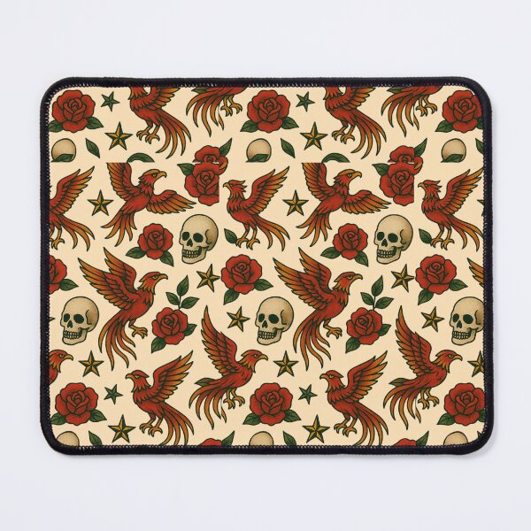 Item preview, American Traditional Tattoo Pattern Phoenix designed and sold by Planetporridge.
