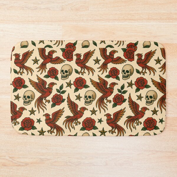 Item preview, American Traditional Tattoo Pattern Phoenix designed and sold by Planetporridge.