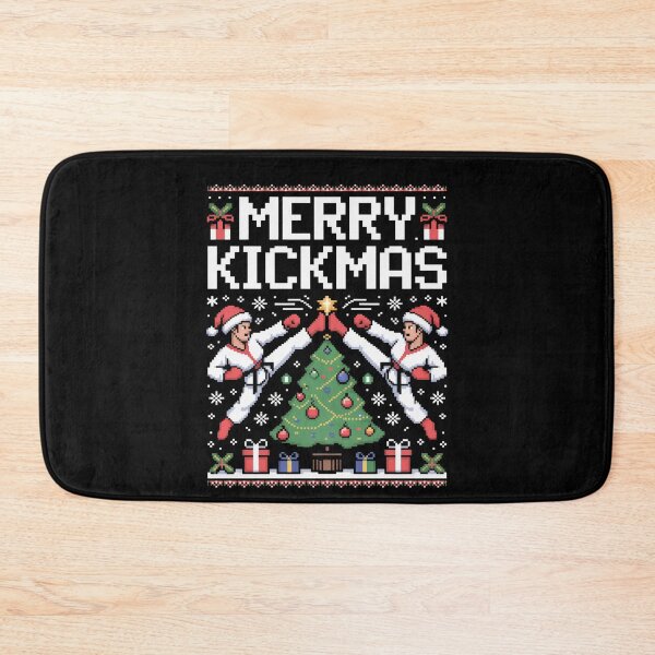 Item preview, Merry Kickmas Funny Karate Christmas Pixel Art designed and sold by FreshVibe Prints.