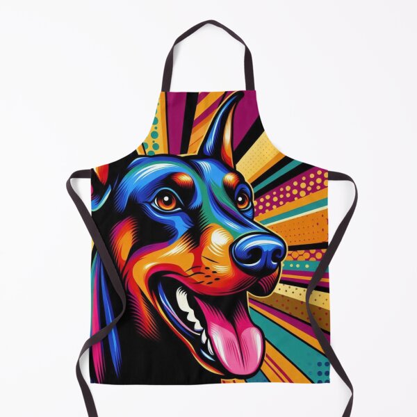 Item preview, pop art style doberman dog designed and sold by Dogandesighn.