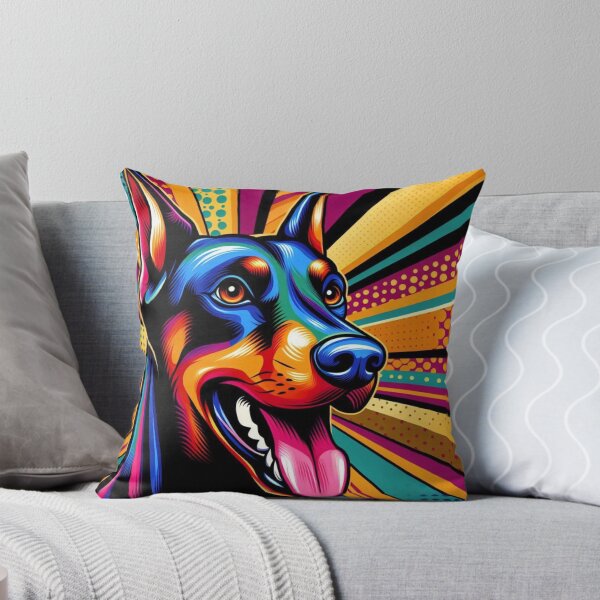 Item preview, pop art style doberman dog designed and sold by Dogandesighn.