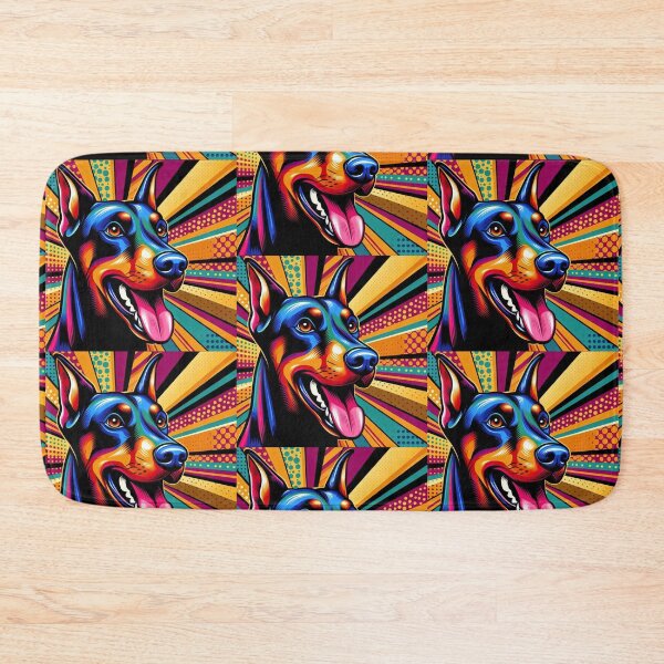 Item preview, pop art style doberman dog designed and sold by Dogandesighn.