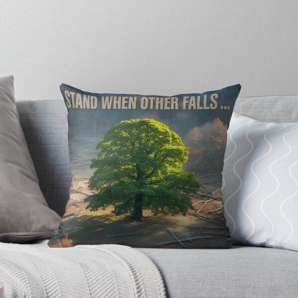 Item preview, Stand when other falls autumn theme - strong feeling encouraging painting designed and sold by denakh.