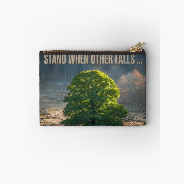 Item preview, Stand when other falls autumn theme - strong feeling encouraging painting designed and sold by denakh.