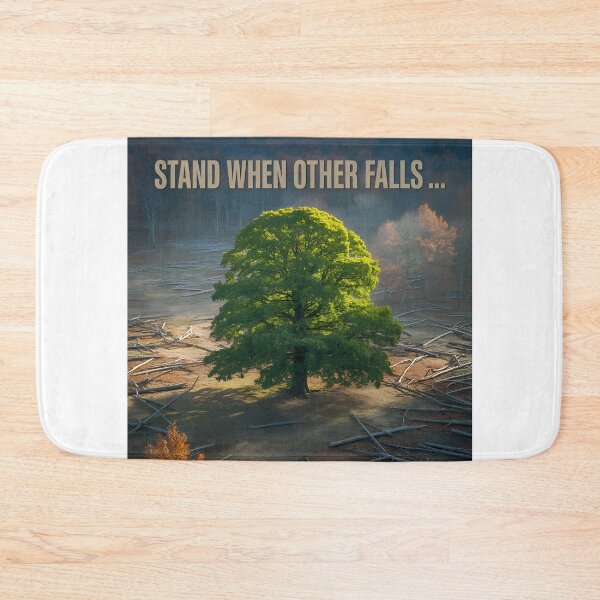 Item preview, Stand when other falls autumn theme - strong feeling encouraging painting designed and sold by denakh.