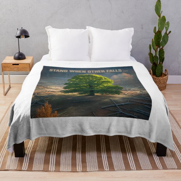 Item preview, Stand when other falls autumn theme - strong feeling encouraging painting designed and sold by denakh.