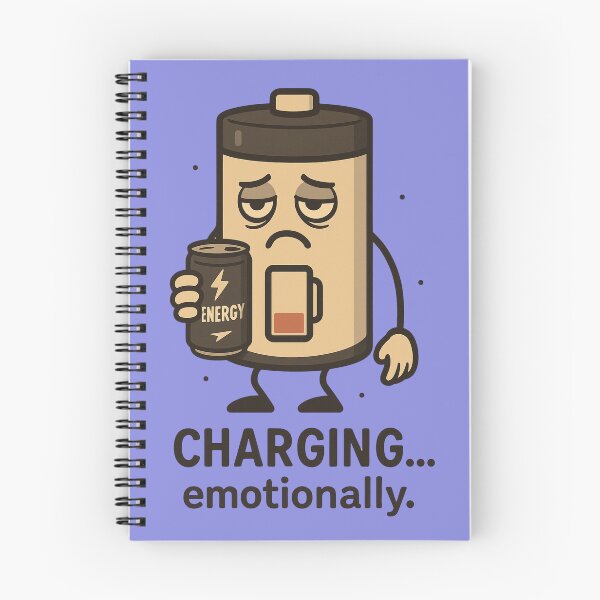 Item preview, Tired Battery – Funny Coffee Charging Design designed and sold by LiLeDesigns.