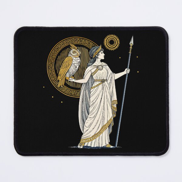 Item preview, Athena Greek Goddess Wisdom War Owl Spear designed and sold by NeonPantheon.