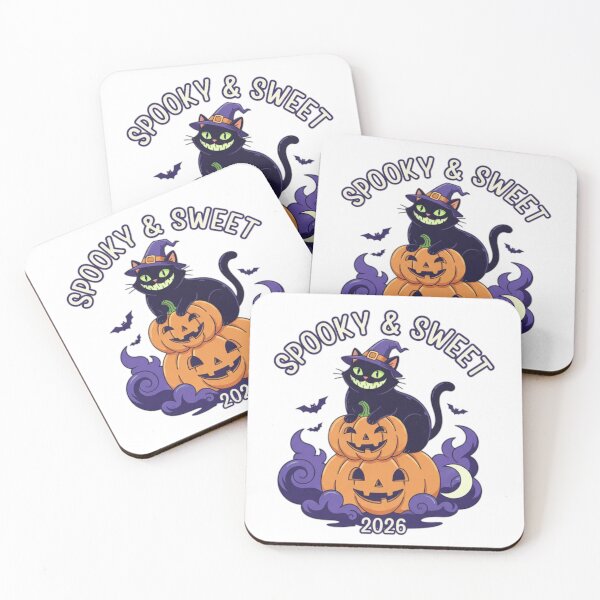 Item preview, Spooky & Sweet Black Cat Pumpkin Halloween Art 2026 designed and sold by  ADBIB Design.