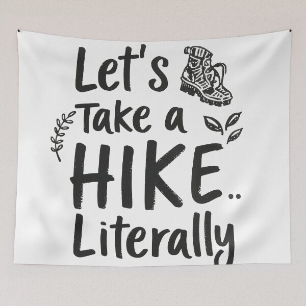 Item preview, Let’s Take a Hike Literally Playful Hiking colorful designed and sold by Classy-Artist.