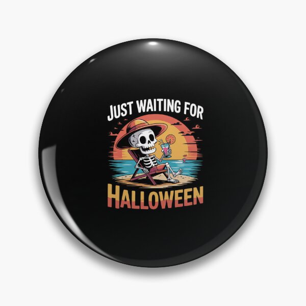 Item preview, Just Waiting for Halloween Skeleton Spooky Summerween 5  designed and sold by ClassicAnthony.