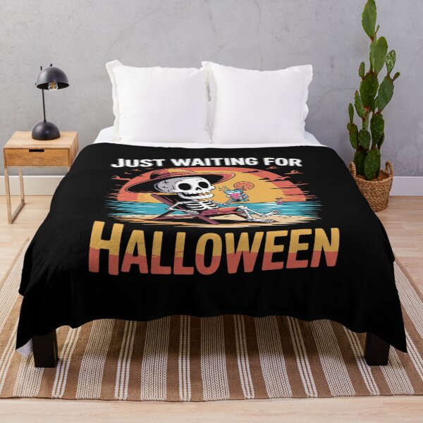Item preview, Just Waiting for Halloween Skeleton Spooky Summerween 5  designed and sold by ClassicAnthony.