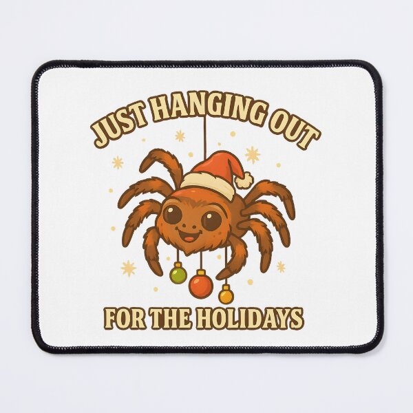 Item preview, Just Hanging Out for the Holidays – Funny Spider Christmas Design designed and sold by SVALANART.