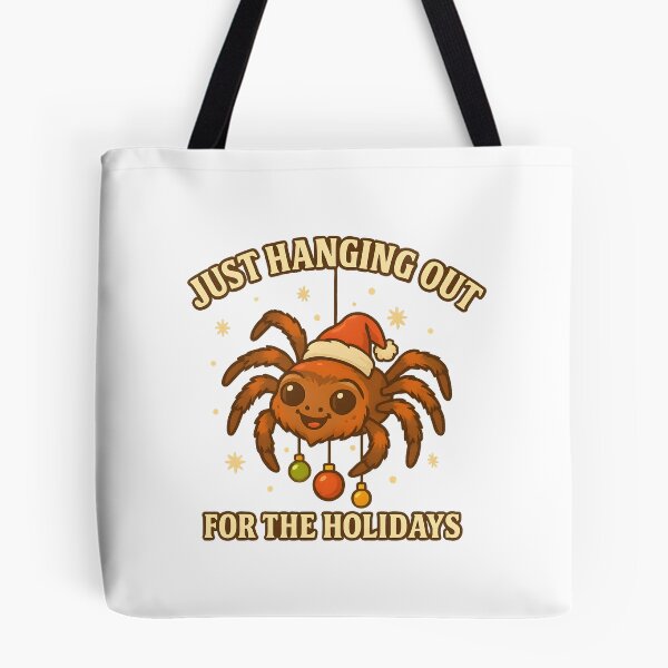 Item preview, Just Hanging Out for the Holidays – Funny Spider Christmas Design designed and sold by SVALANART.