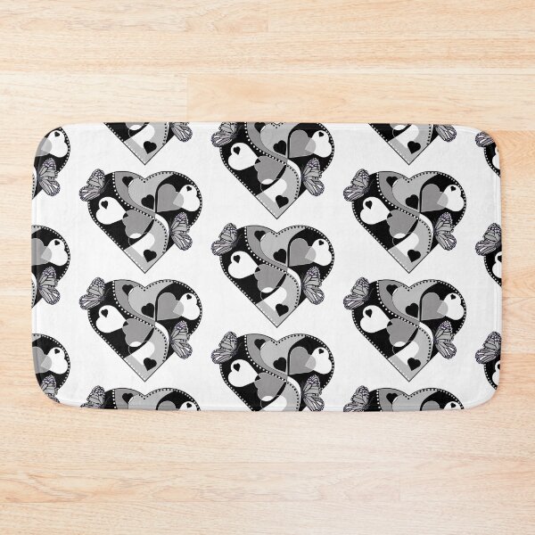 Item preview, Hearts - Black, Grey, White (Monochrome) Hearts and Butterflies - Love  designed and sold by ABG Inspirational Art.