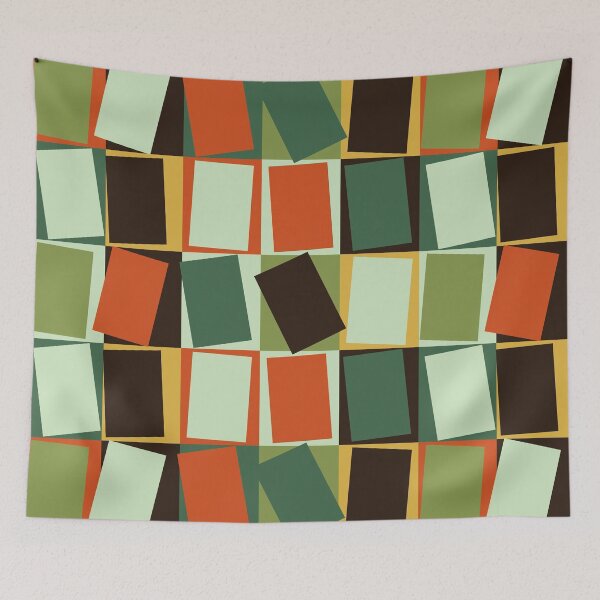 Item preview, Jumbled Patchwork of Green & Orange designed and sold by wickedpretty.