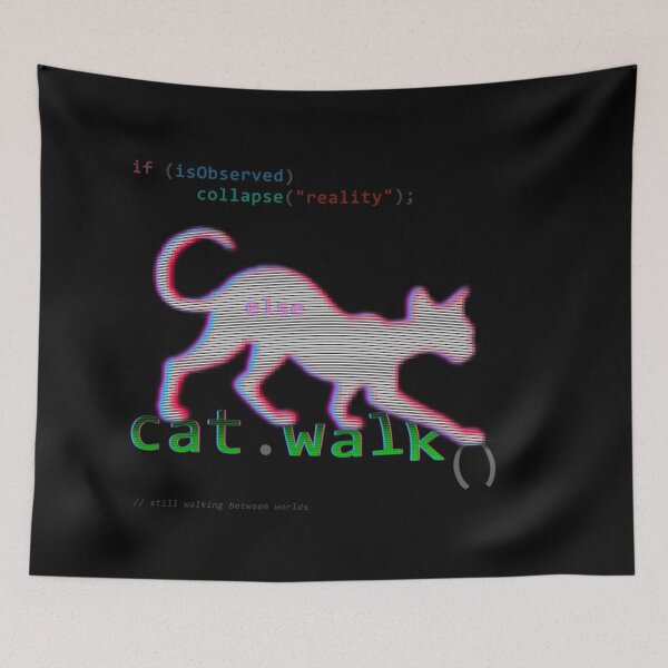 Item preview, Schrödinger’s Cat T-Shirt | Quantum Glitch Art Meme | Collapse Reality Code | Funny Physics Dev Gift designed and sold by S.S.S.