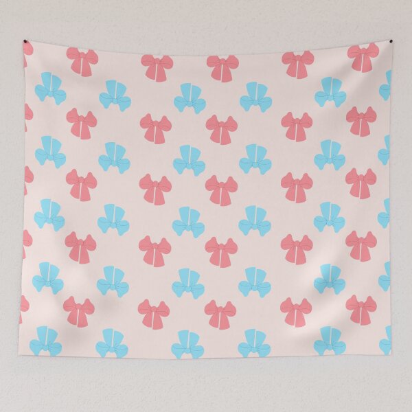 Item preview, Pink and blue bow pattern designed and sold by J-designing01.