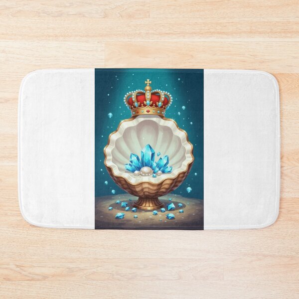 Item preview, Royal Pearl Crown and Crystal Shell Illustration designed and sold by ArtQueen777.