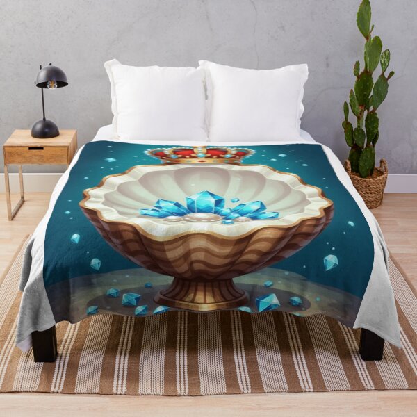 Item preview, Royal Pearl Crown and Crystal Shell Illustration designed and sold by ArtQueen777.