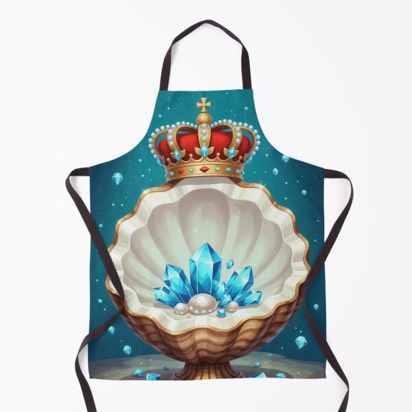 Item preview, Royal Pearl Crown and Crystal Shell Illustration designed and sold by ArtQueen777.