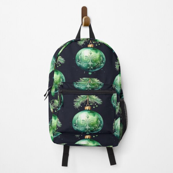 Item preview, Green winter magic, Christmas tree bauble with watercolor-style ornaments designed and sold by LiskoDesign.