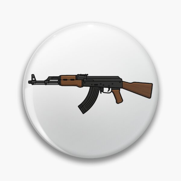 Item preview, AK-47 Cartoon Illustration – Minimalist Military Rifle Design Sticker designed and sold by LowDownGraphics.