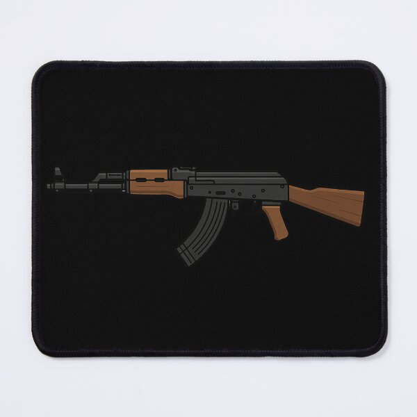 Item preview, AK-47 Cartoon Illustration – Minimalist Military Rifle Design Sticker designed and sold by LowDownGraphics.