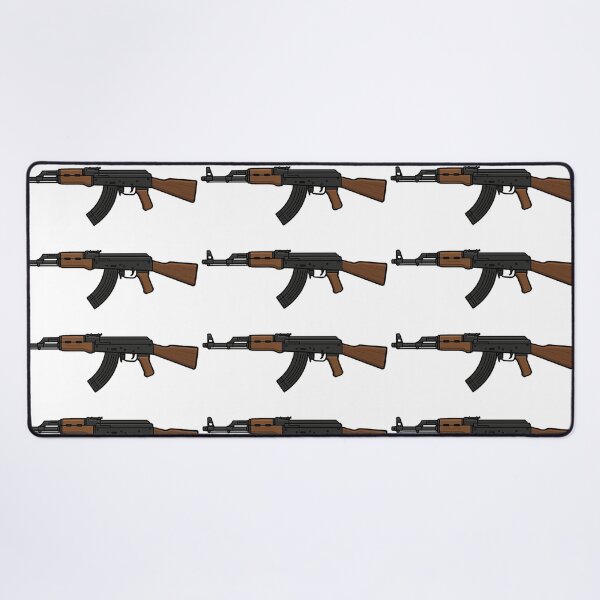 Item preview, AK-47 Cartoon Illustration – Minimalist Military Rifle Design Sticker designed and sold by LowDownGraphics.