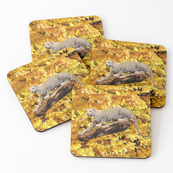 Item preview, Jaguar in autumn light – majesty in a sea of leaves / Swiss Artwork Photography designed and sold by Raphael Wolf.