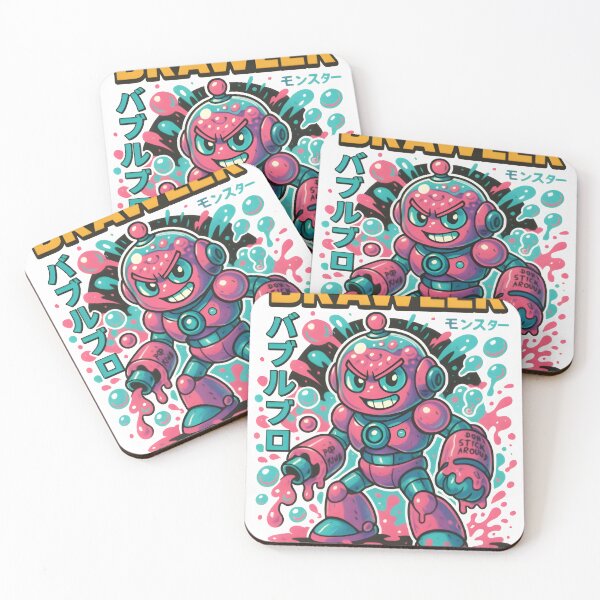 Item preview, Bubble Brawler – Pop ’Til You Drop! | Retro Mecha Bubblegum Robot Design designed and sold by Snackwear Apparel.