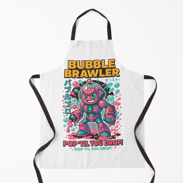 Item preview, Bubble Brawler – Pop ’Til You Drop! | Retro Mecha Bubblegum Robot Design designed and sold by Snackwear Apparel.