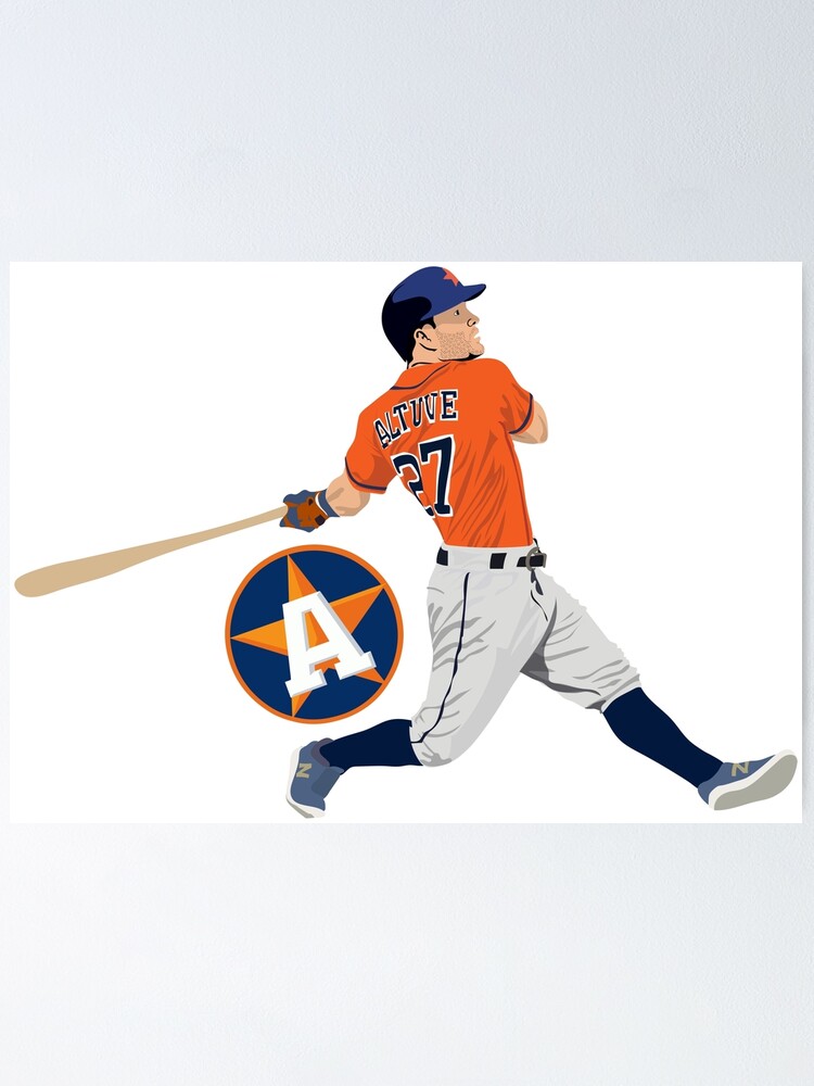 José Altuve Houston Astros Poster Wall Art Sports Poster 