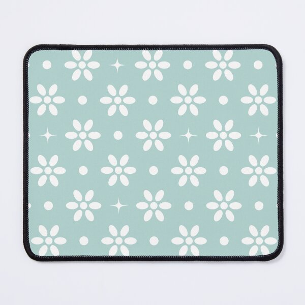 Item preview, Flowers, Dots & Sparkles (White on Mint) designed and sold by SaintlyScrbblz.