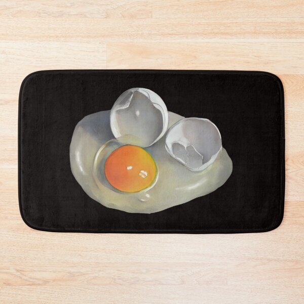 Item preview, Cracked Egg, Yolk, Broken Shells, Still Life of Raw Egg, Pastel Art designed and sold by JoyfulWhimsy.